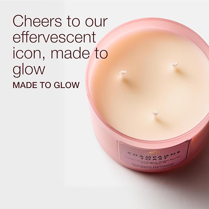 Bath & Body Works Champagne Toast 3-Wick Candle - Scented Candle for At-Home Use - Long-Lasting, Room-Filling Fragrance - High Fragrance Oil Concentration - Soy Wax Blend - 2-Pack