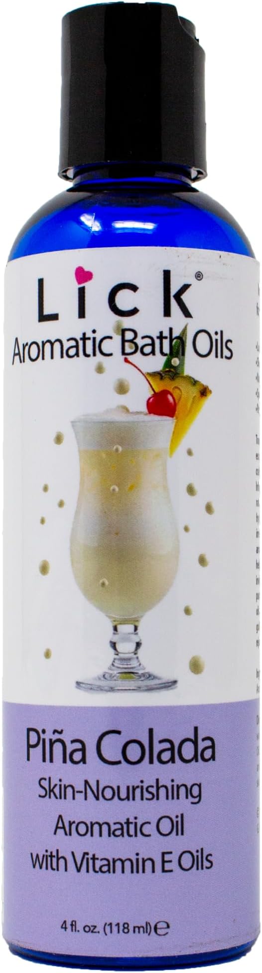 Lick Pina Colada Aromatic Bath Oil - Tropical Aroma - Soothing Bath Soak Oils, 4 oz