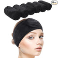 SINLAND Spa Headband for Women Ultra Soft Adjustable Makeup Hair Band with Magic Tape, Stretch Head Wrap for Bath, Shower, Facial Mask, Yoga