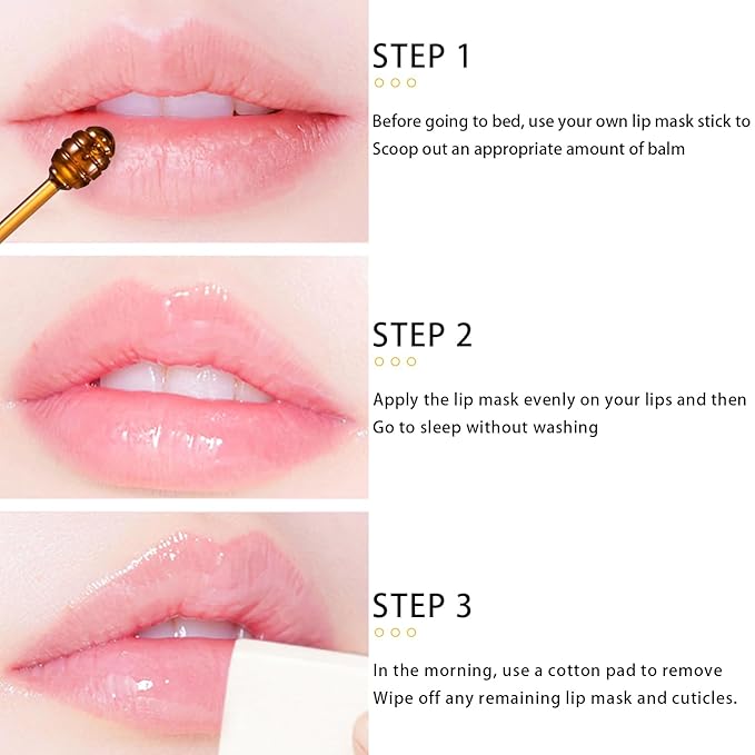 5 PCs Bee Balm Lip Mask, Moisturizing Lip Balm & Scrubs, Hydrating, Prevents Dry & Cracked Lips - Strawberry & Watermelon Flavors
