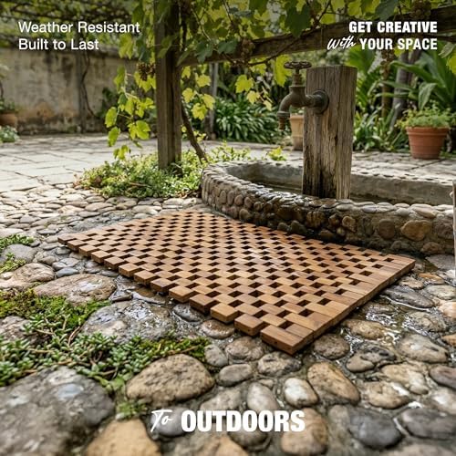 Acacia Wood Bath, Tub & Outdoor Mats for Bathroom, Shower and Bathtub Use - Image 4