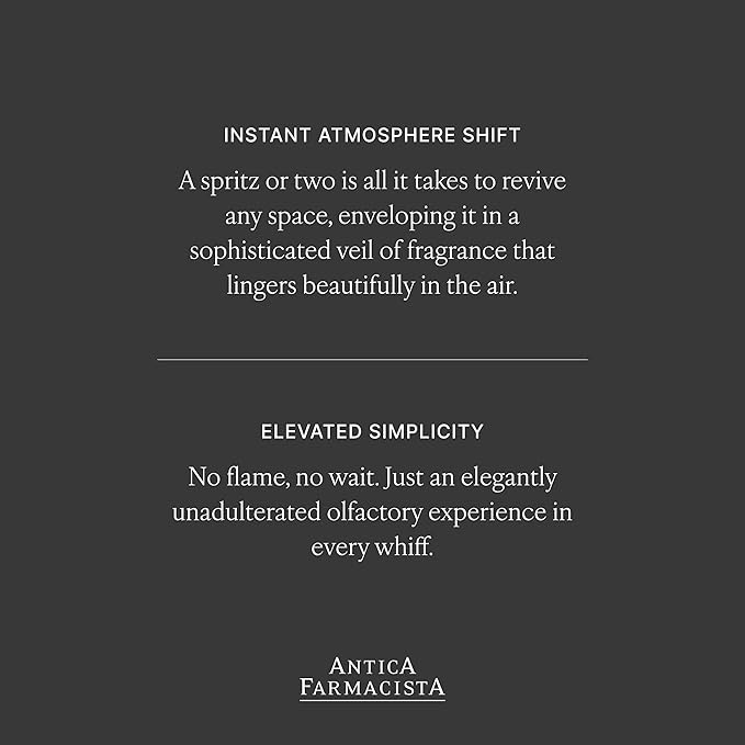 Antica Farmacista Room Spray - Elegant House Spray - Long-Lasting, Room Fragrance - Luxury Gift for Housewarming - Vanilla, Bourbon & Mandarin, 3.4 fl oz