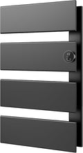 K&KALONZO Electric Towel Warmer, 18.35" W x 31" H Wall-Mounted Towel Heater with Built-in Timer, Waterproof Aluminum Towel Warmer for Bathroom, Support Plug-in and Hardwired, Black, K4-R-B-N