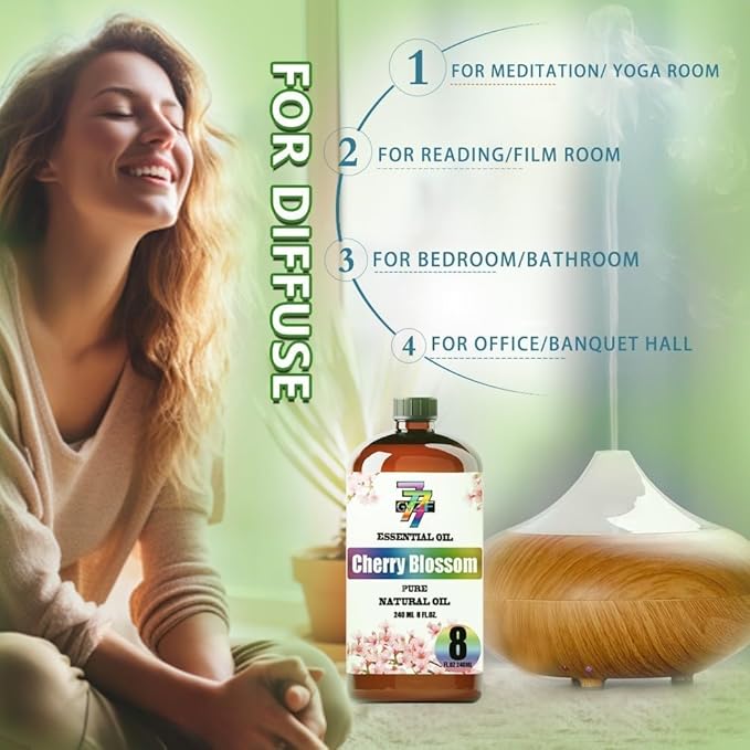 Magnolia Essential Oil - GV77ZF Magnolia Oils for Diffusers, Humidifiers, DIY Candles, Soap, Cleaning, Home, Office, Yoga, Massage, Gifts - 8 fl oz (240 ml)