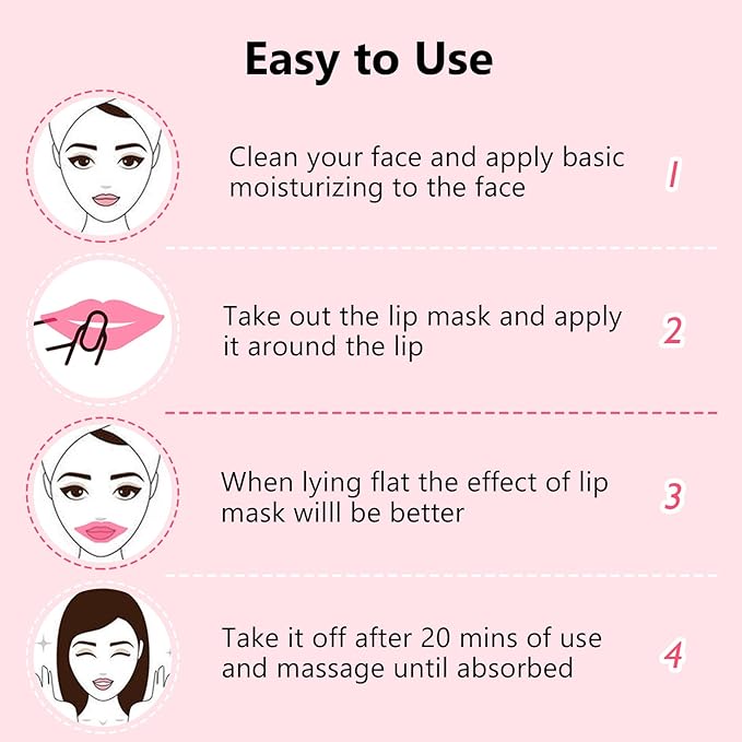 Adofect Moisturizing & Hydrating lip Masks Set 30 PCS, Collagen Crystal Lip Patches for Dark Lips, Smooth Lip Lines, Reduce Wrinkles & Dryness, Lip Care for Galentines Day Party Favors