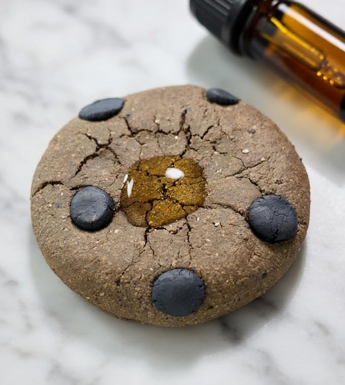 Handmade Ceramic Cookie Shape Passive Diffuser for Essential Oils, Aromatherapy Home Office Car Decor, Natural Clay, Round, Assorted Colors (1, Cookies)