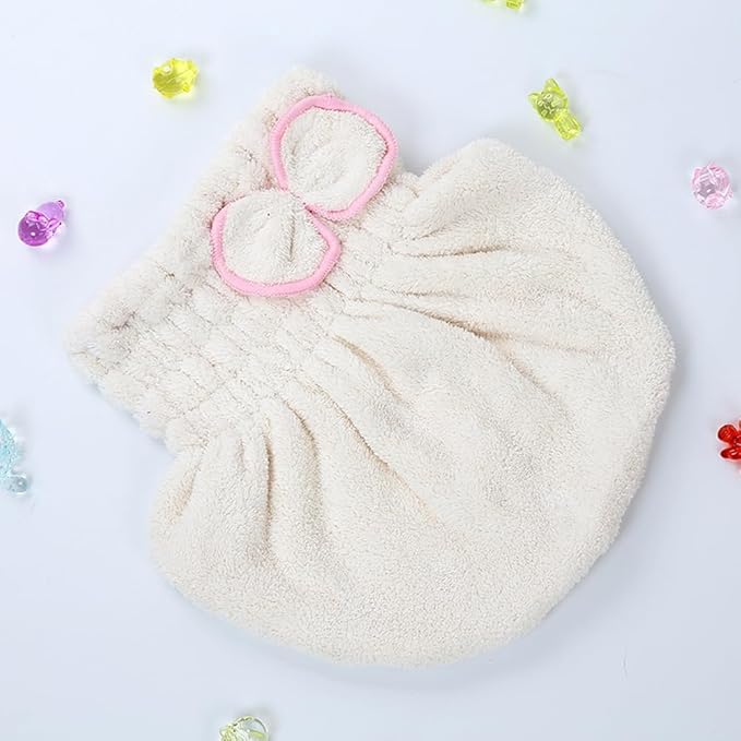 2-Pack Super Absorbent Hair Drying Cap,Microfiber Hair Towel Caps Fast Drying Shower Cap for Curly, Long Wet Hair