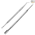 Premium Stainless Steel Manicure Tools 2-Piece Set, Upgrade Gel Nail Polish Remove Tool & Cuticle Pusher, Cuticle Trimmer & Nail Lifter, Durable&Hygienic, For Women