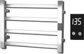 Topdattion Electric Towel Warmer | Super Thin | with Timer & Temperature Multi-Level Adjustments | Hardwired & Plug-in | 4 Bar | Brushed Finish