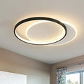 Shine LUEST Modern LED Ceiling Light Fixture Black Semi Flush Mount Light with Remote Control 19.69" Hallway Light Fixtures Ceilings Mount Dimmable Ceiling Lamp for Bedroom,Kitchen,Entryway