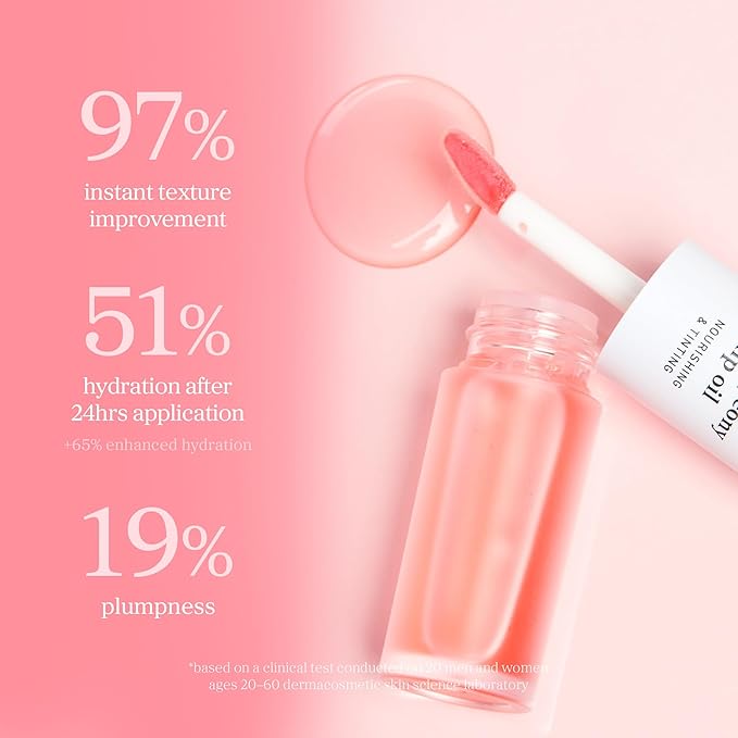 NOONI Korean Lip Oil - Applepeony | Long-Lasting, Moisturizing, Plumping, Revitalizing for Dry Lips, Waterproof, No Peel Off, Hydrating Lip Stain, Stocking Stuffers, Cute Stuff, 0.12 FL Oz