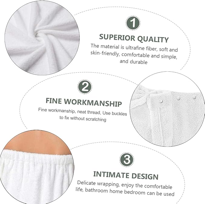 Cherry Bath Wrap with Hair Turban – Pink Check Microfiber Shower Skirt and Quick Dry Towel Set, Absorbent Lightweight Spa Wrap Gift for Women and Teens (Cherry 8)