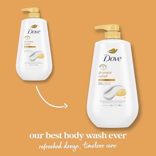 Dove Dryness Relief Body Wash with Jojoba Oil, 30.6 oz - Image 3