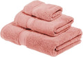 SUPERIOR Egyptian Cotton Pile 3 Piece Towel Set, Includes 1 Bath, 1 Hand, 1 Face Towel/Washcloth, Ultra Soft Luxury Towels, Thick Plush Essentials, Guest Bath, Spa, Hotel Bathroom, Tea Rose