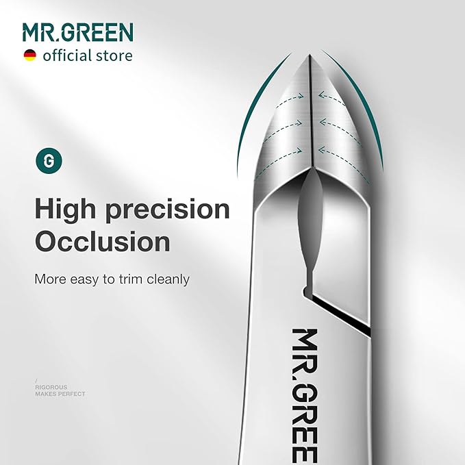 MR.GREEN Cuticle Nippers Nail Manicure Scissors Cuticle Clippers Trimmer Dead Skin Remover Stainless Steel Cutters Beauty Tool With Pusher (Mr-1028)