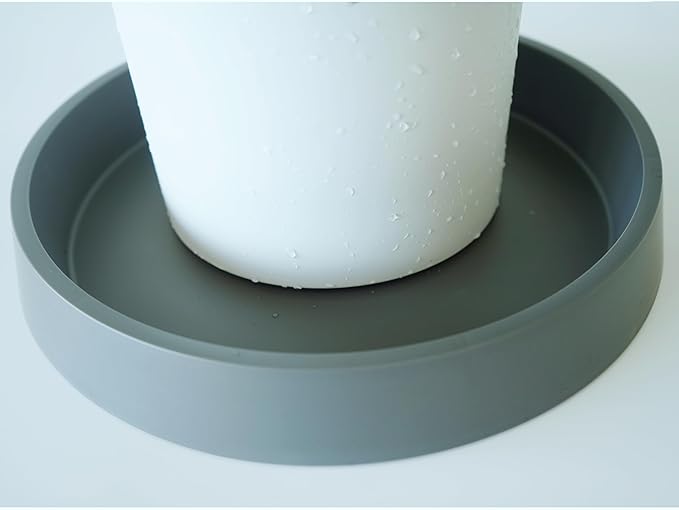 Plant Saucer Tray for Ceramic Plastic Pots, 8 inch Plant Saucers for Indoors, Pot Saucers Trays, Bird Bath Bowls, Flower Planter Water Drip Trays for Pots Base (8", Gray)