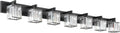 Aipsun Black Vanity Light Crystal Bathroom Lighting Fixtures Modern Bathroom Vanity Light 7 Light (Exclude Bulb)