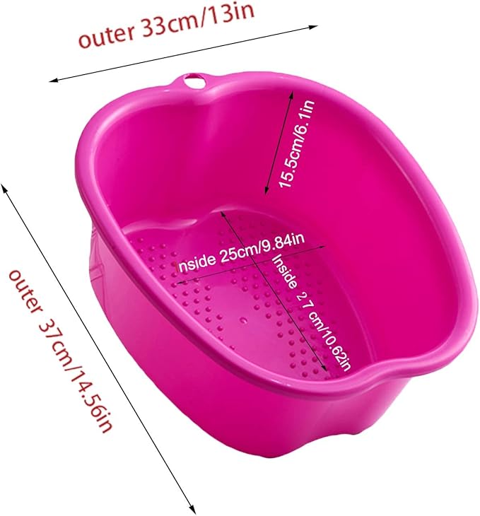 AXLOFO® Foot Soaking Bath Basin, Large Plastic Foot Soaking Tub, Feet Massage Feet Bath Bucket, Great for Getting the Dead/Old Skin Off Your Foots (purplebasin)