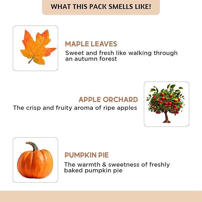 Folkulture Autumn Essential Oils Set | 6 Cozy Fragrance Oils for Diffusers | Pumpkin Spice & Warm Fall Scents | Aromatherapy Oils for Relaxation, Home & Self-Care