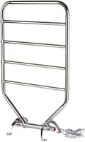 Warmrails Traditional Towel Warmer - Free-Standing or Wall Mounted Towel Warmer Rack for Drying Towels and Garments - 34-Inch Chrome Finish Frame with 4 Bars - Model RTC
