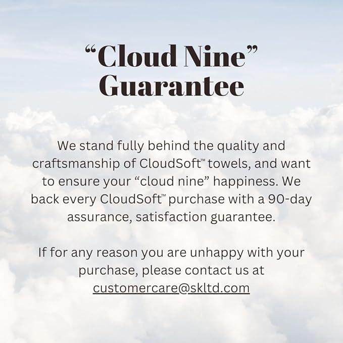 SKL Home CloudSoft 100% Cotton Luxury 4-Piece Washcloth Set, 520 GSM, Ultra Plush & Absorbent, Slate