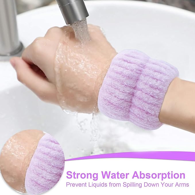 Chanaco Spa Headband, Makeup Hair Accessories for Women and Girls, Face Wash Wrist Bands, Teen Gifts Trendy Stuff