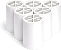 Crystal Quest Shower Filter Replacement Cartridge - Removes Chlorine and Contaminants for Cleaner Water - Durable BPA-Free - Built in the USA - Fits Crystal Quest Shower Filters [Pack of 6]