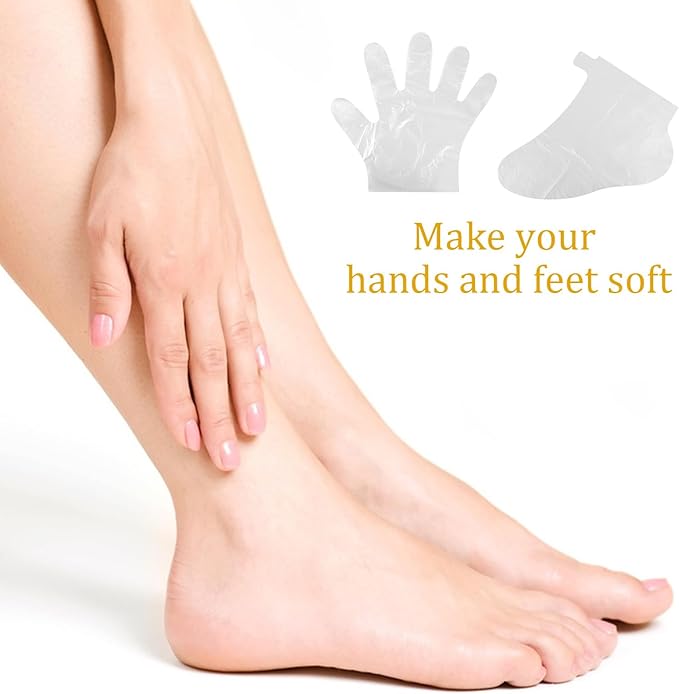 200 Pcs Paraffin Wax Liners for Hands and Feet - Disposable Plastic Bags for Thermal Wax Therapy, SPA, and More
