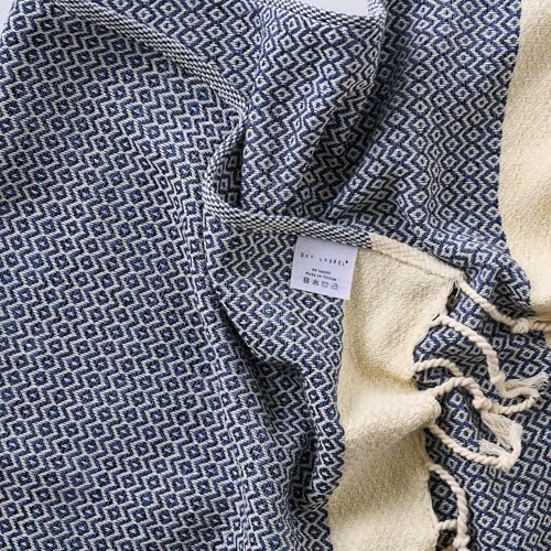 BAY LAUREL Turkish Hand Towel – Pack of 2 | Soft & Absorbent Decorative Towels for Bathroom, Hand, Face, Hair, Gym, Yoga, SPA, Kitchen & Tea | Boho Decor (Navy, Diamond 15x26 Inches (Set of 2) - Image 7