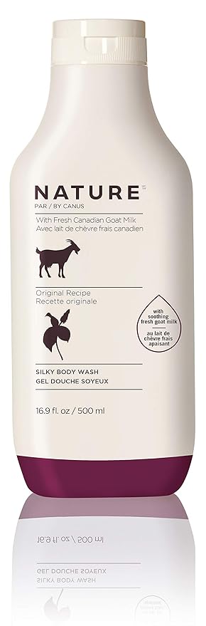 Nature by Canus, Natural Cleanser Moisturizing Body wash with Goat Milk, for Sensitive Skin,16.9 Fl Oz