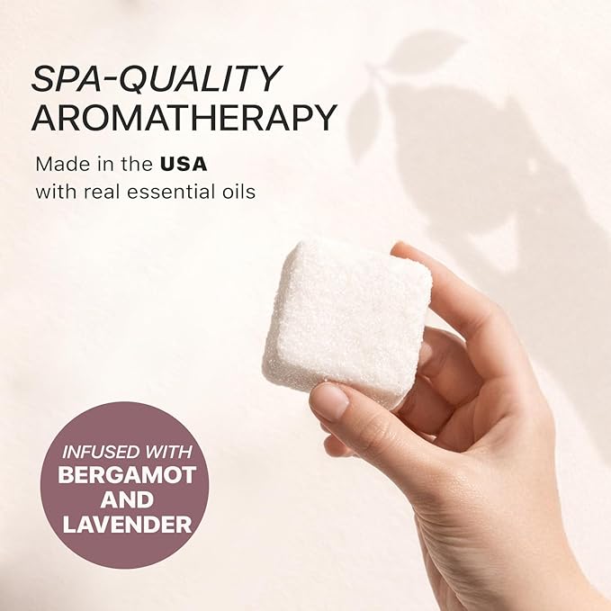 Lavender Shower Steamers Aromatherapy – USA Made with Bergamot Essential Oil, Mothers Day Gifts for Mom, Relaxation Gifts for Women & Men, Self Care Spa Day Essentials, Stress Relief & Relaxing Gifts