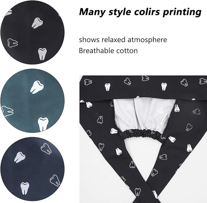 3Pcs Gourd-Shaped Working Caps with Upgrade Sweatband Adjustable Hats Head Cover for Women/Men