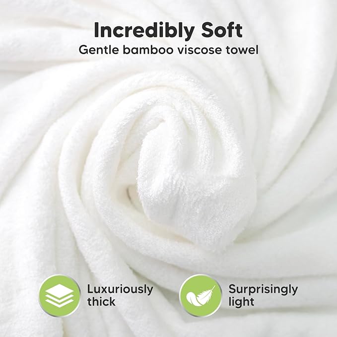 KeaBabies Hooded Baby Towel for Newborn - Viscose Derived from Bamboo Large Baby Bath Towels with Hood for Boys, Girls, Toddler, Extra Absorbent & Soft Newborn Bath Essentials (Seal, Regular)