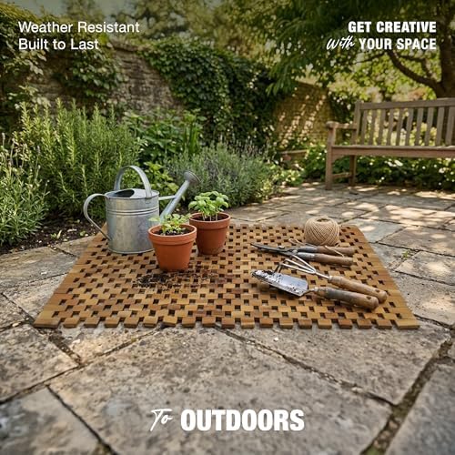 Acacia Wood Bath, Tub & Outdoor Mats for Bathroom, Shower and Bathtub Use - Image 4