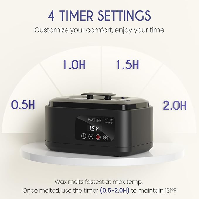 Wattne Paraffin Wax Machine for Hands and Feet, 3500ml Paraffin Wax Warmer with Timer & Keep Warm, Paraffin Wax Bath Moisturizing Kit for Arthritis, Dry Skin Care, Home Spa-Black