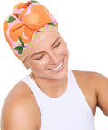 Dock & Bay Turban Hair Towel - for Home & The Beach - Super Absorbent, Quick Dry - Squeeze The Day