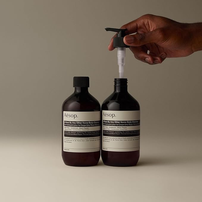 Aesop A Rose By Any Other Name Body Cleanser Refill | Gentle Shower Gel with Rose Petal Essential Oil Blend to Soften & Hydrate Skin | 500 mL / 16.9 oz - Recyclable Bottle (Pack of 3)