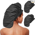 ELEBOX 2 Packs Extra Large Shower Caps Jumbo Shower Cap for Braids Big Shower cap for Women Long Hair Bath Cap Waterproof