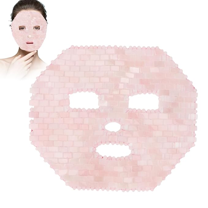 Jade Face Roller & Eye Massager - Rose Quartz Facial Tool for Skin Rejuvenation, Reduce Dark Circles & Puffiness, Lymphatic Drainage Massage for Glowing Skin, Anti-Aging Beauty Roller Stone Skincare