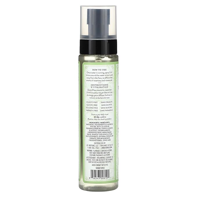 J.R. Watkins Awaken Aromatherapy in-Shower Mist, Natural Rosemary & Rosewood, 4 oz