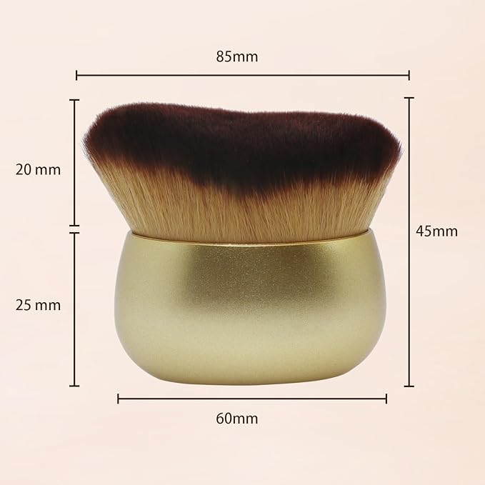 Blend & Blur Extra Large Body Makeup Brush for Self Tanner,Leg Makeup & Bronzer Self Tan Applicator, Powder, Foundation, Blusher, Bronzer，Massager for Face Gift box (Gold)