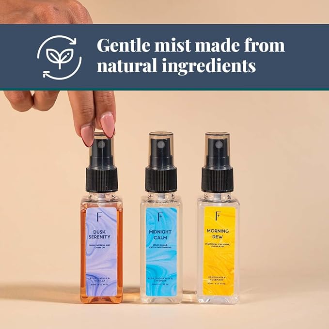 Folkulture Luxury Room Spray Odor Eliminator - Set of 3 (5.1 Fl Oz) | Non Toxic,Long Lasting Fresh Scent Lavender, Vanilla Room Spray Or Deodorizer For Relaxation, Bath, Home, Guest-Room Essentials
