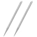2Pcs Nail Cleaning Cuticle Stick Tool, Stainless Steel Cuticle Pusher, Nail Polish Remover tool, Professional Pedicure Nail Art Care Portable Nail Cleaner for Fingernails Toenails Manicure