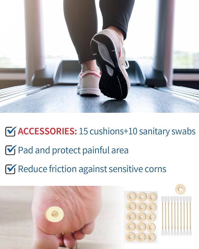 MQ Professional Corn & Callus Remover Liquid for Feet & Toes – Fast Acting for Corn Removal, Hard Skin & Dead Skin – Includes 15ML Solution + 15 Cushions + 10 Swabs – Effective Foot Care Solution