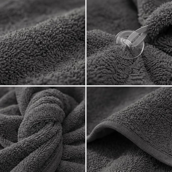 100% Turkish Cotton Hair Towel Wrap 2 Pack – Oeko-TEX Certified Quick Dry Turban for Wet Hair – Soft, Absorbent, Gentle on Curly & Long Hair – 10x26 Inch