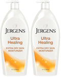 Jergens Ultra Healing Dry Skin Lotion, Hand and Body Moisturizer for Quick Absorption into Extra Dry Skin with Hydralucence Blend, Vitamins C, E and B5, White, 32oz (Pack of 2)