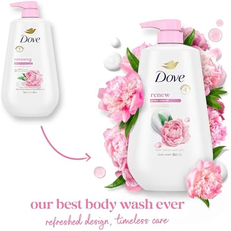 Dove 24hr Renew Lotion Body Wash MicroMoisture, Peony & Rose Oil, 30.6 oz - Image 3