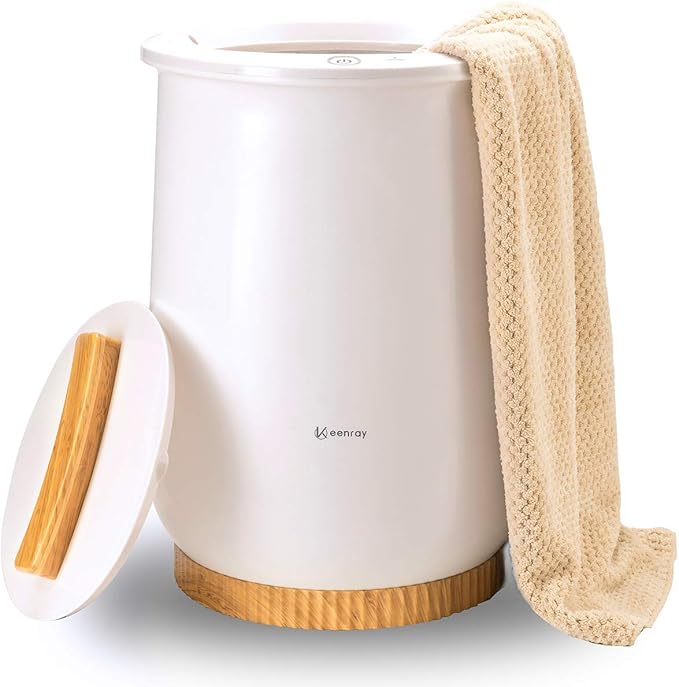 Keenray Towel Warmer, Luxury Towel Warmer Bucket, Large Towel Warmer for Bathroom, Auto Shut Off, Fits Up to Two 40"X70" Oversized Towels, Bathrobes, Blankets, PJ's and More, CL1