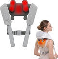 Cordless Shiatsu Neck and Back Massager with Heat, 10 Mins x 12 Use, 3 Massage Modes & 2 Intensity Levels, Mother’s Day Gift for Mom, 3D Kneading Deep Tissue, Voice Prompt for Pain Relief &Relaxation