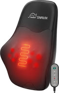 Snailax Shiatsu Back Massager with Heat, Neck Shoulder Massager for Pain Relief Deep Tissue, 4D Kneading Back Massage Pillow, 3 Speed/3 Modes Portable for Home Office Car Use